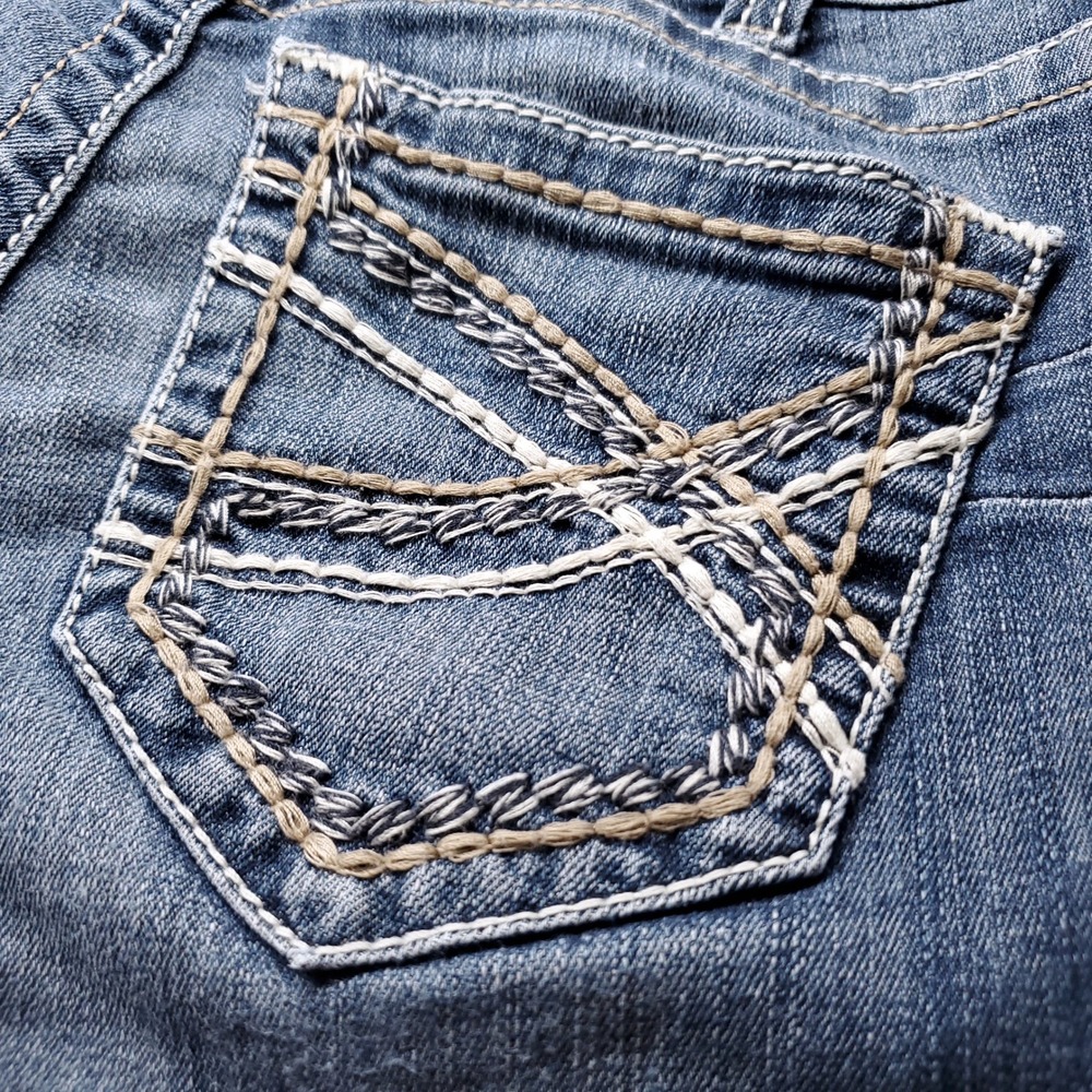 Ariat REAL Entwined Festival Boot Cut Jeans Women 26S Blue Western Cowgirl Boho - Picture 9 of 13